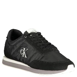 Black Polyester Men Sneaker