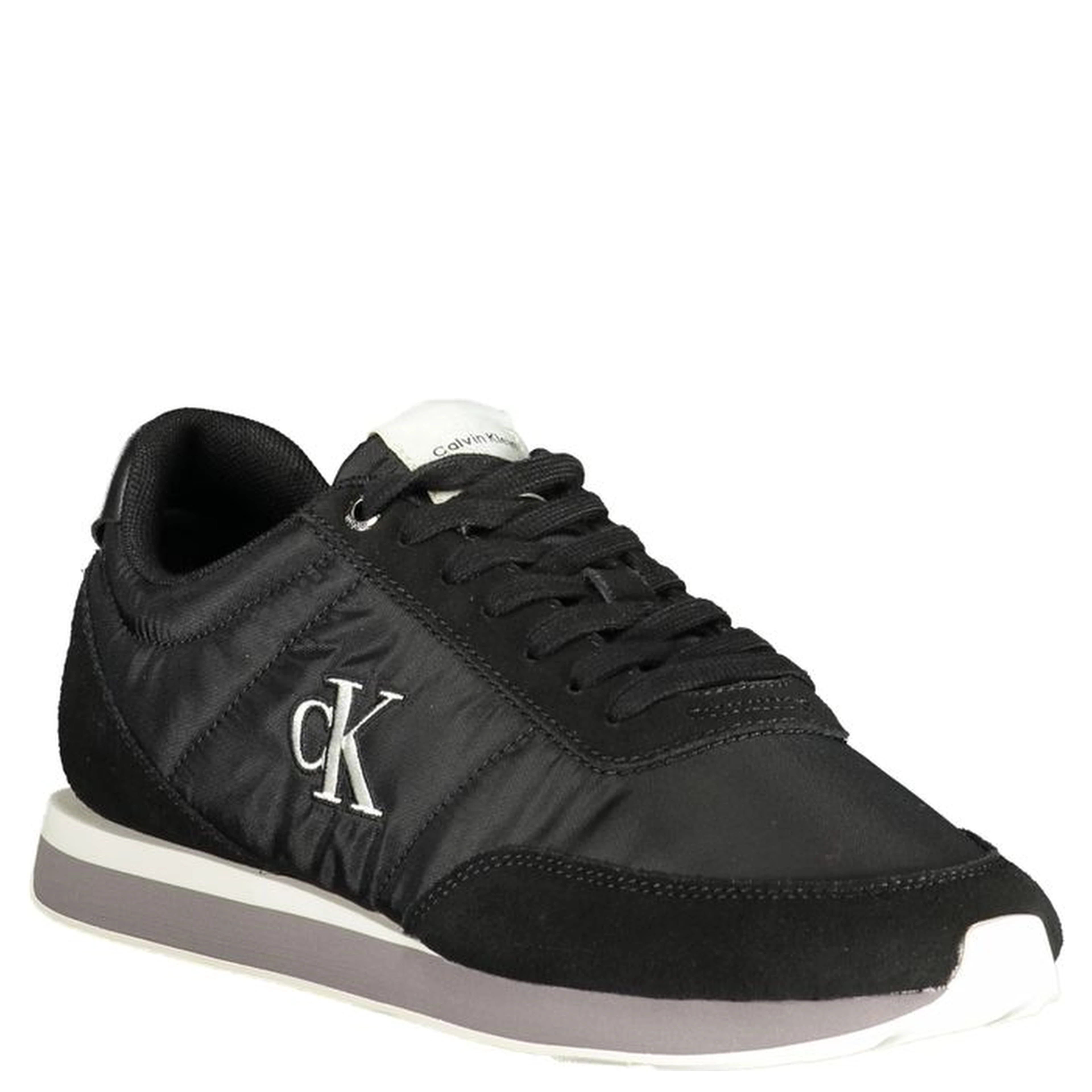 Black Polyester Men Sneaker