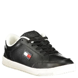 Black Polyurethane Men Sneaker