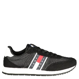 Black Polyurethane Men Sneaker