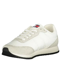 White Polyurethane Men Sneaker
