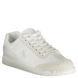 White Polyester Men's Sneaker