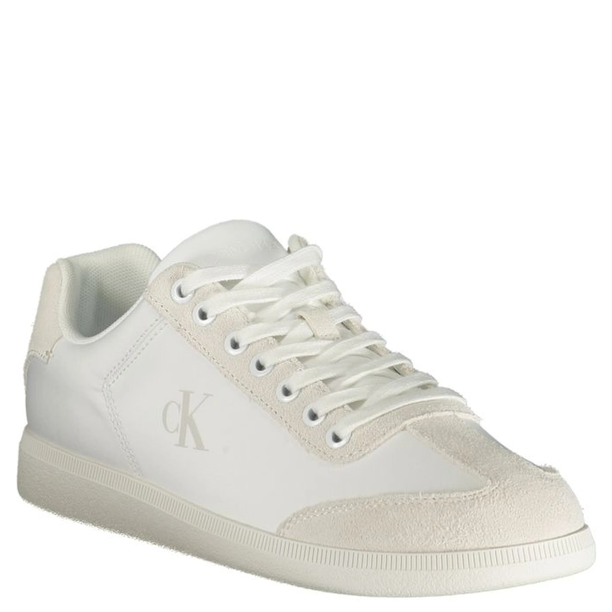 White Polyester Men's Sneaker