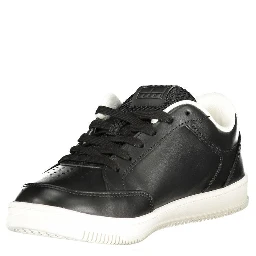 Black Polyurethane Men Sneaker