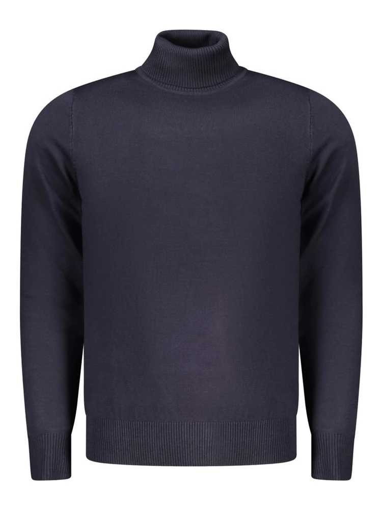 Blu Viscosa Uomo Maglia