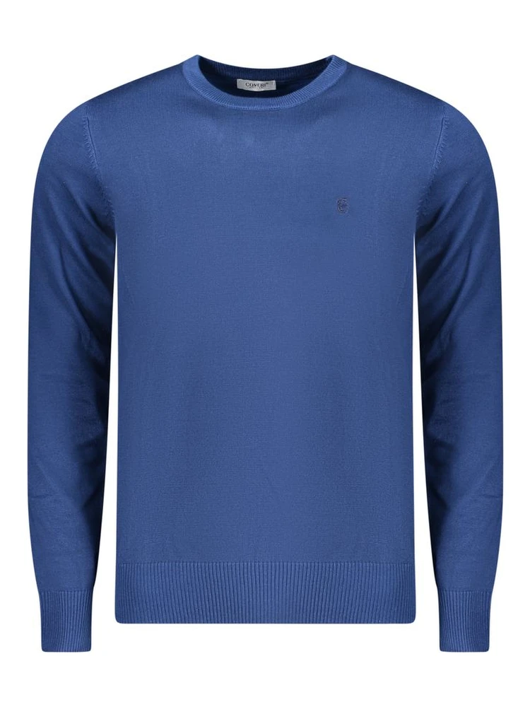 Blue Viscose Men's Sweater