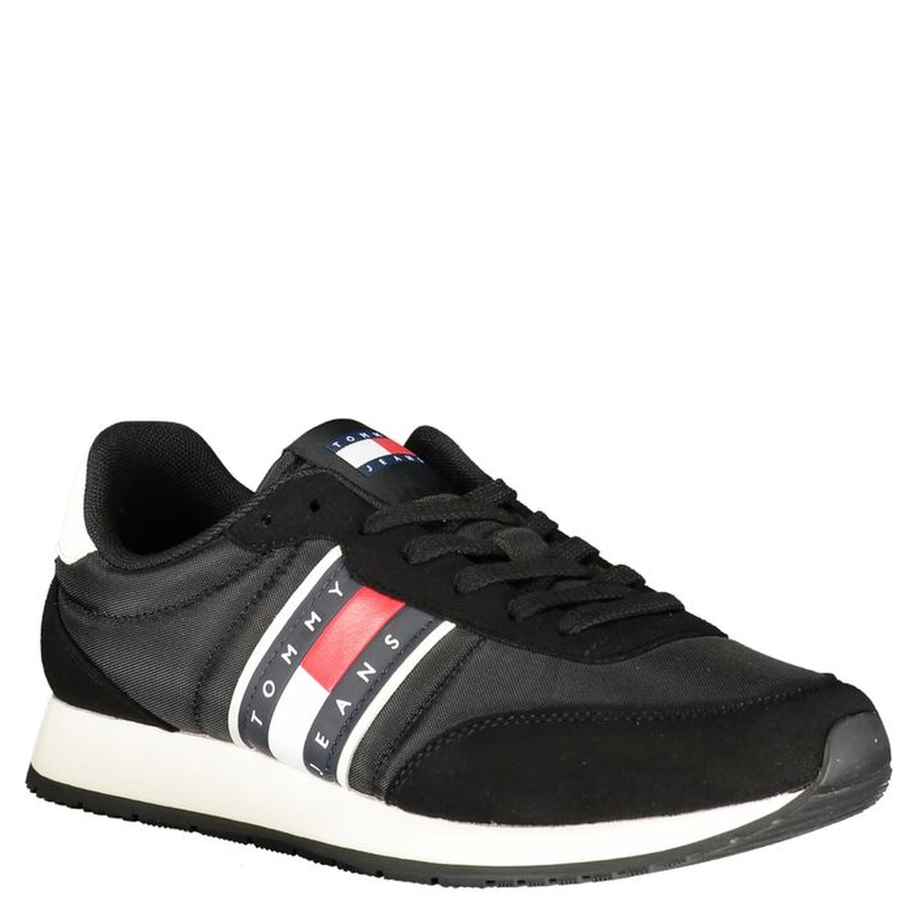 Black Polyurethane Men Sneaker