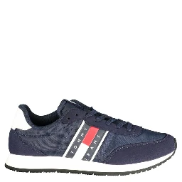 Blue Polyurethane Men Sneaker