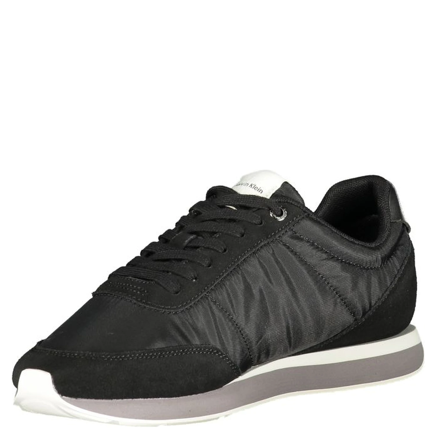 Black Polyester Men Sneaker