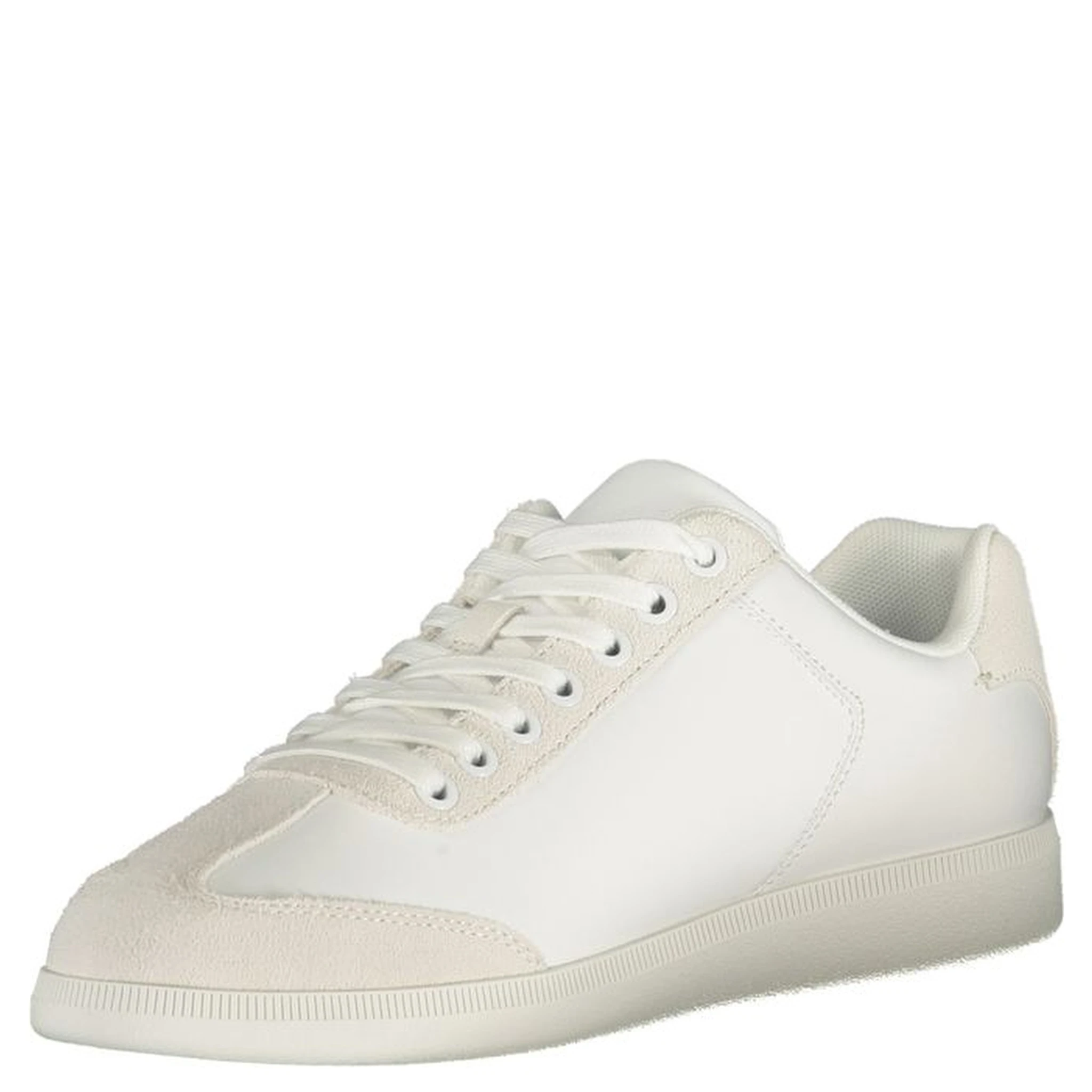 White Polyester Men's Sneaker