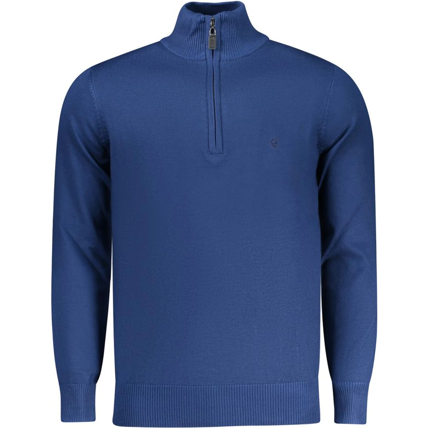 Blue Viscose Men Sweater