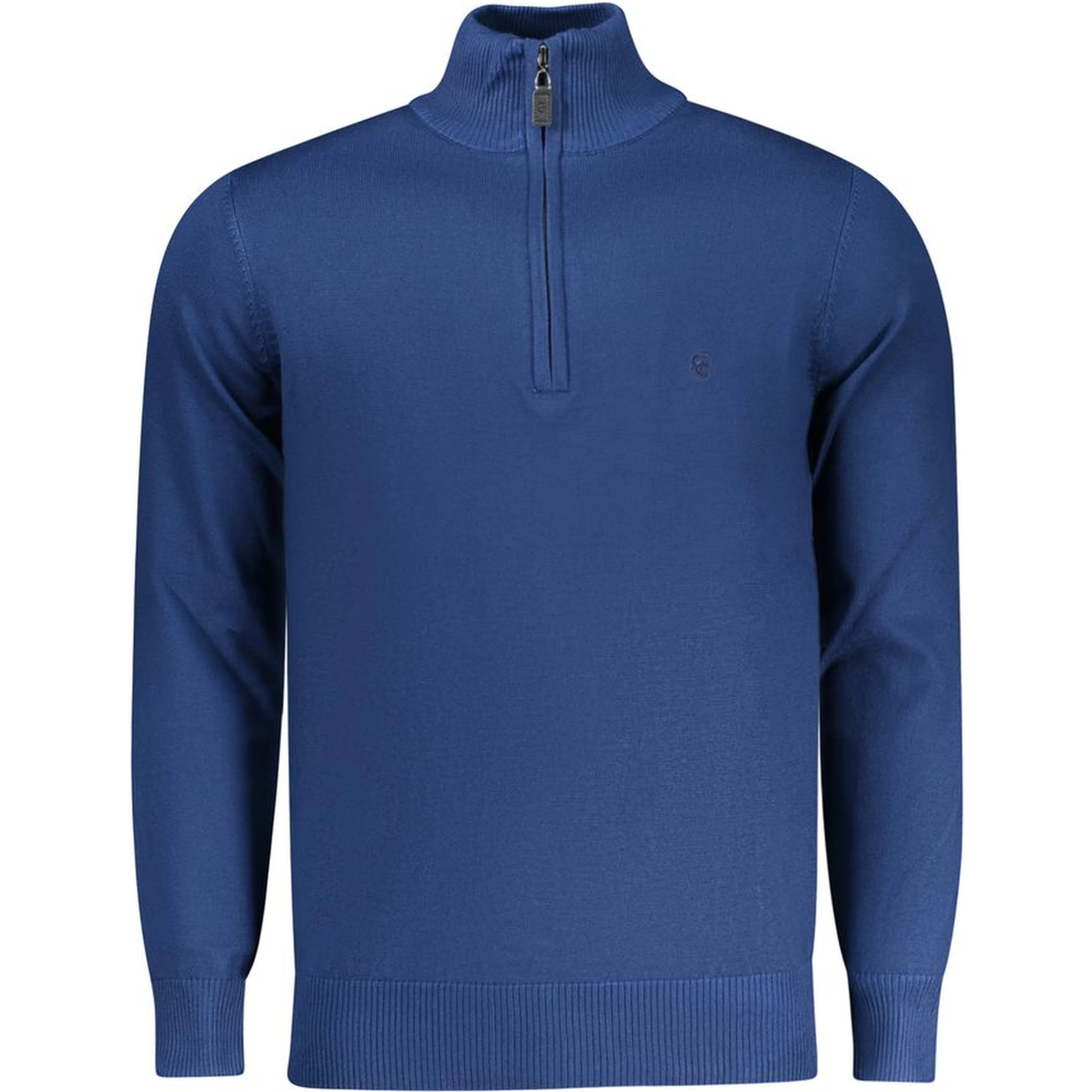 Blue Viscose Men Sweater