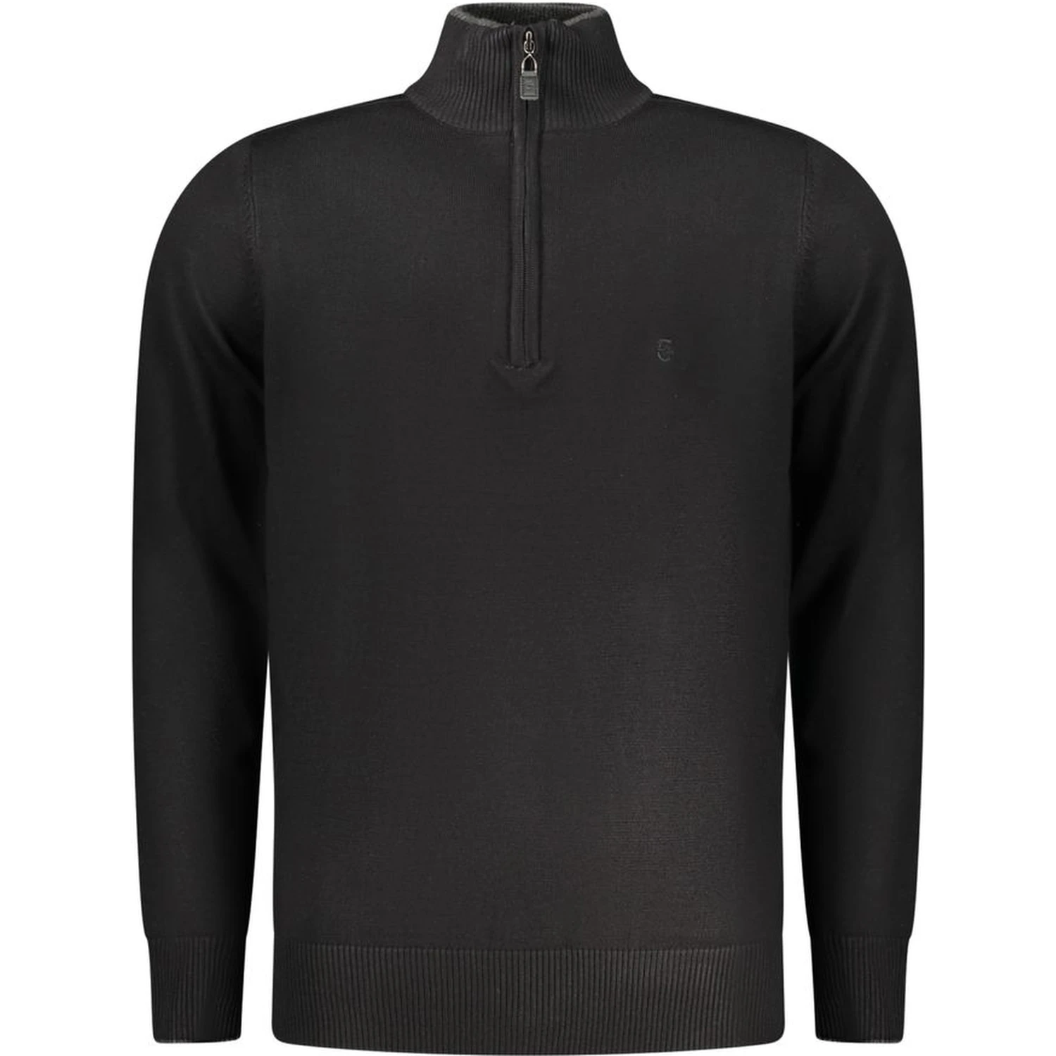 Black Viscose Men's Sweater