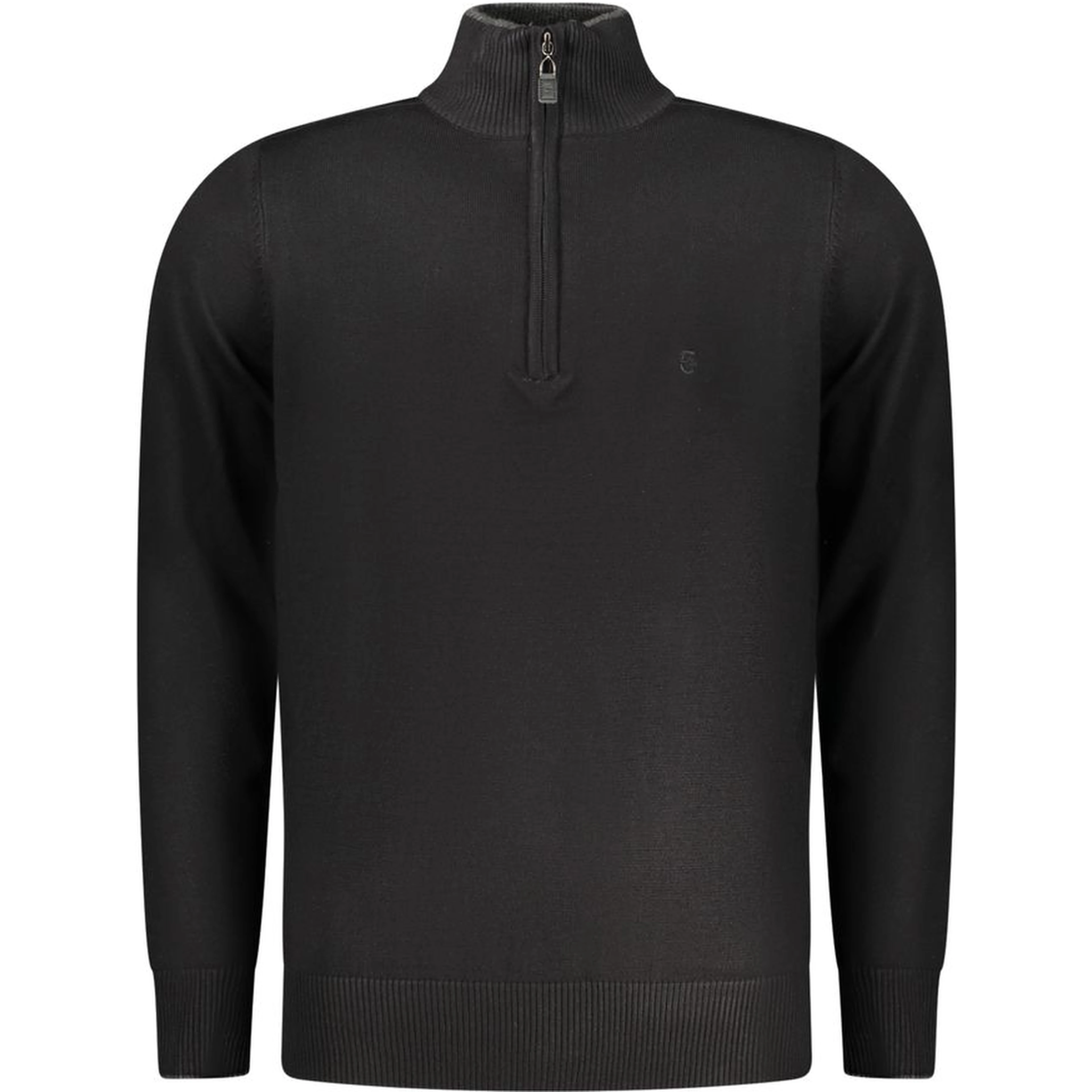 Black Viscose Men's Sweater