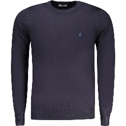 Blu Viscosa Uomo Maglia