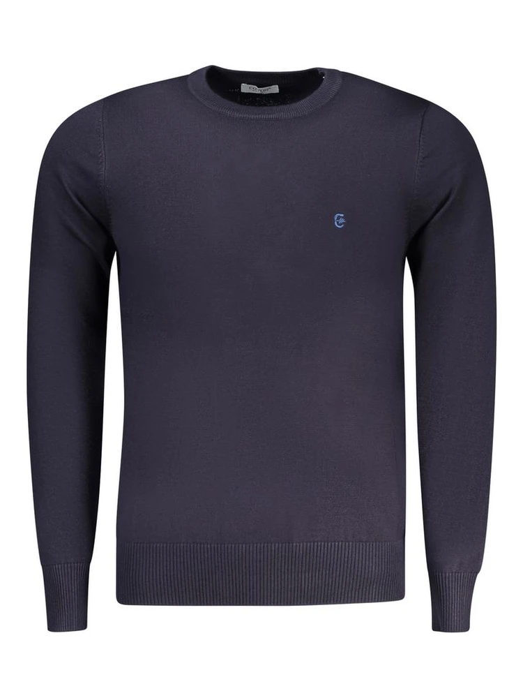 Blu Viscosa Uomo Maglia