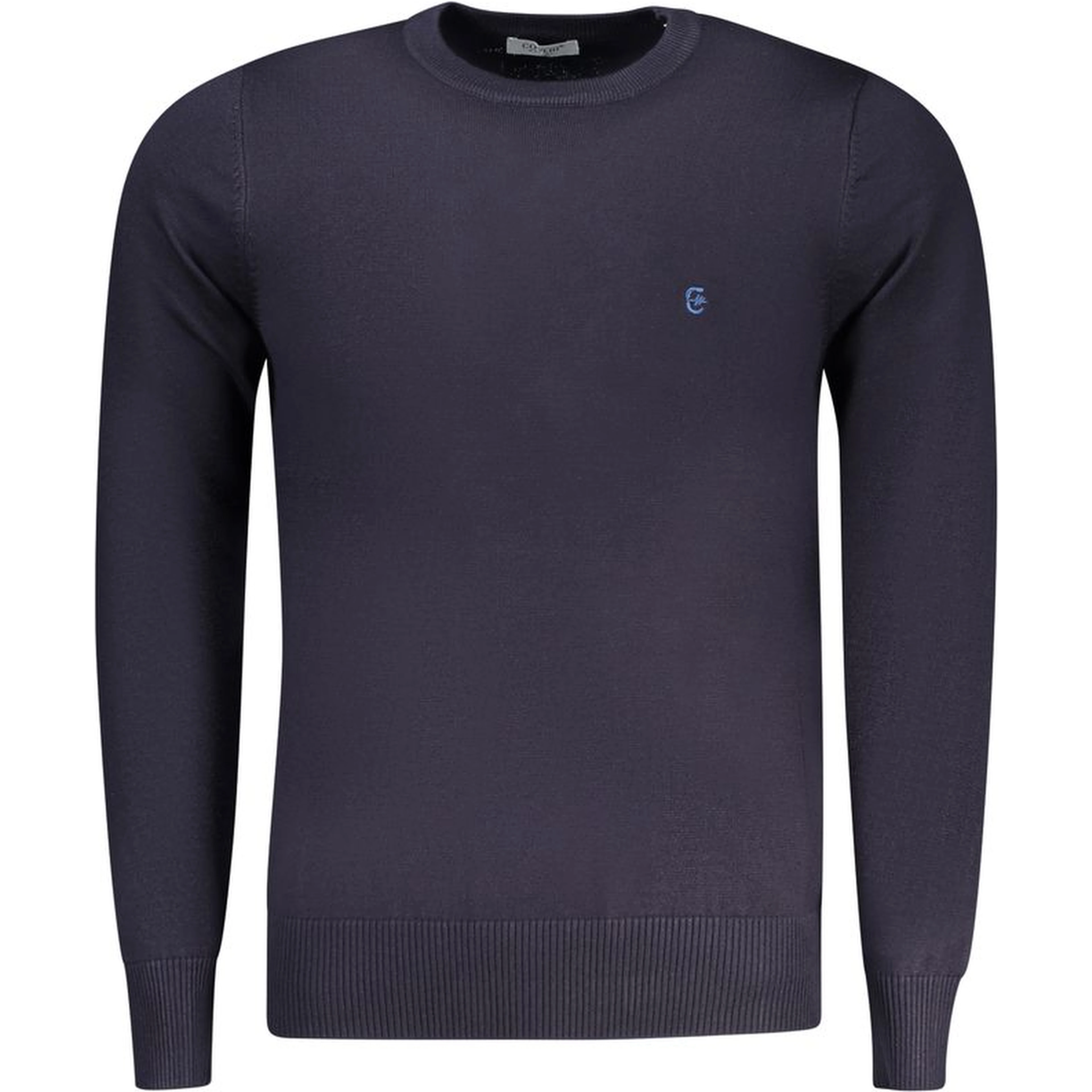 Blu Viscosa Uomo Maglia
