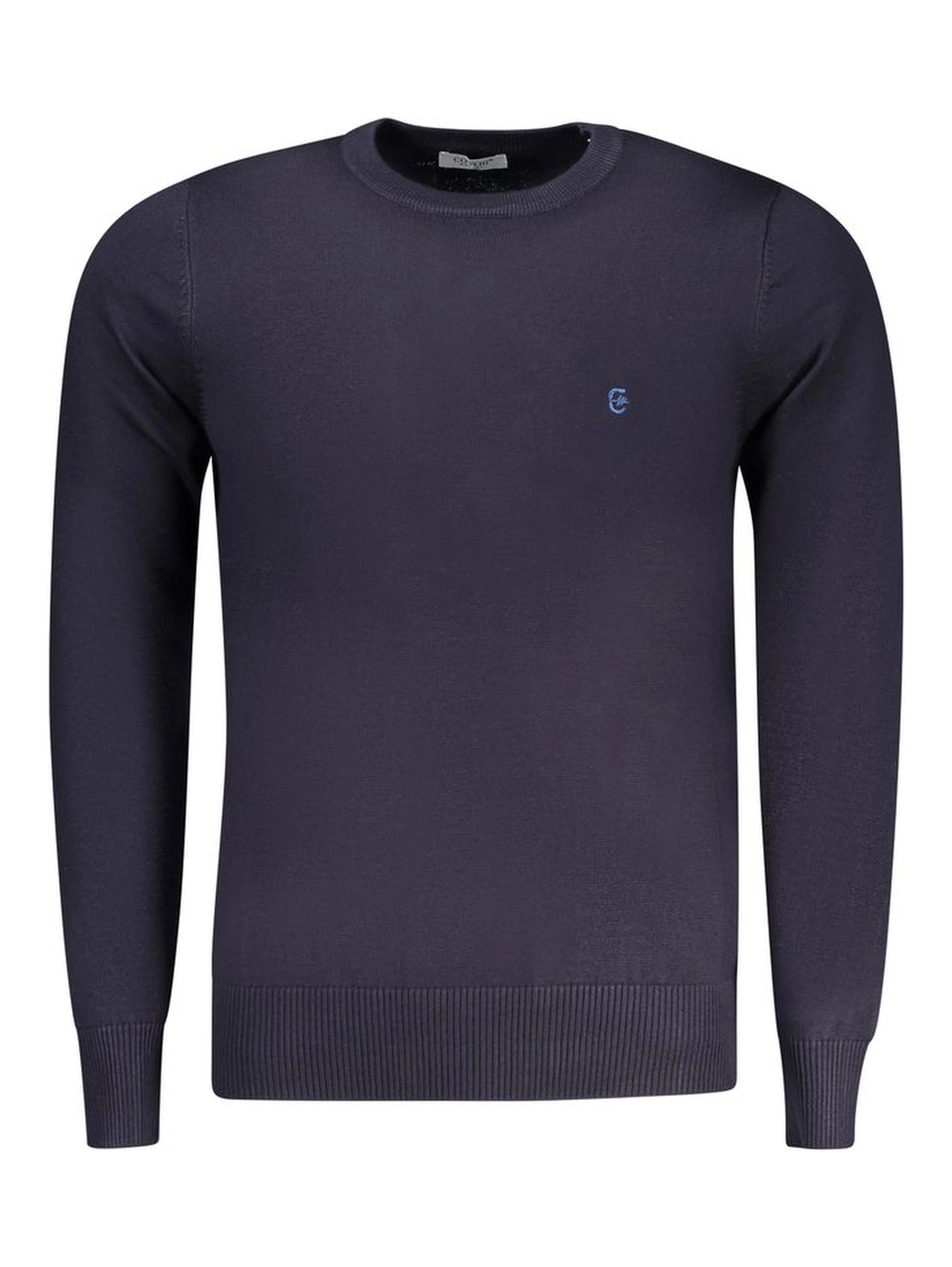 Blu Viscosa Uomo Maglia