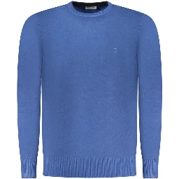 Blue Viscose Men's Sweater