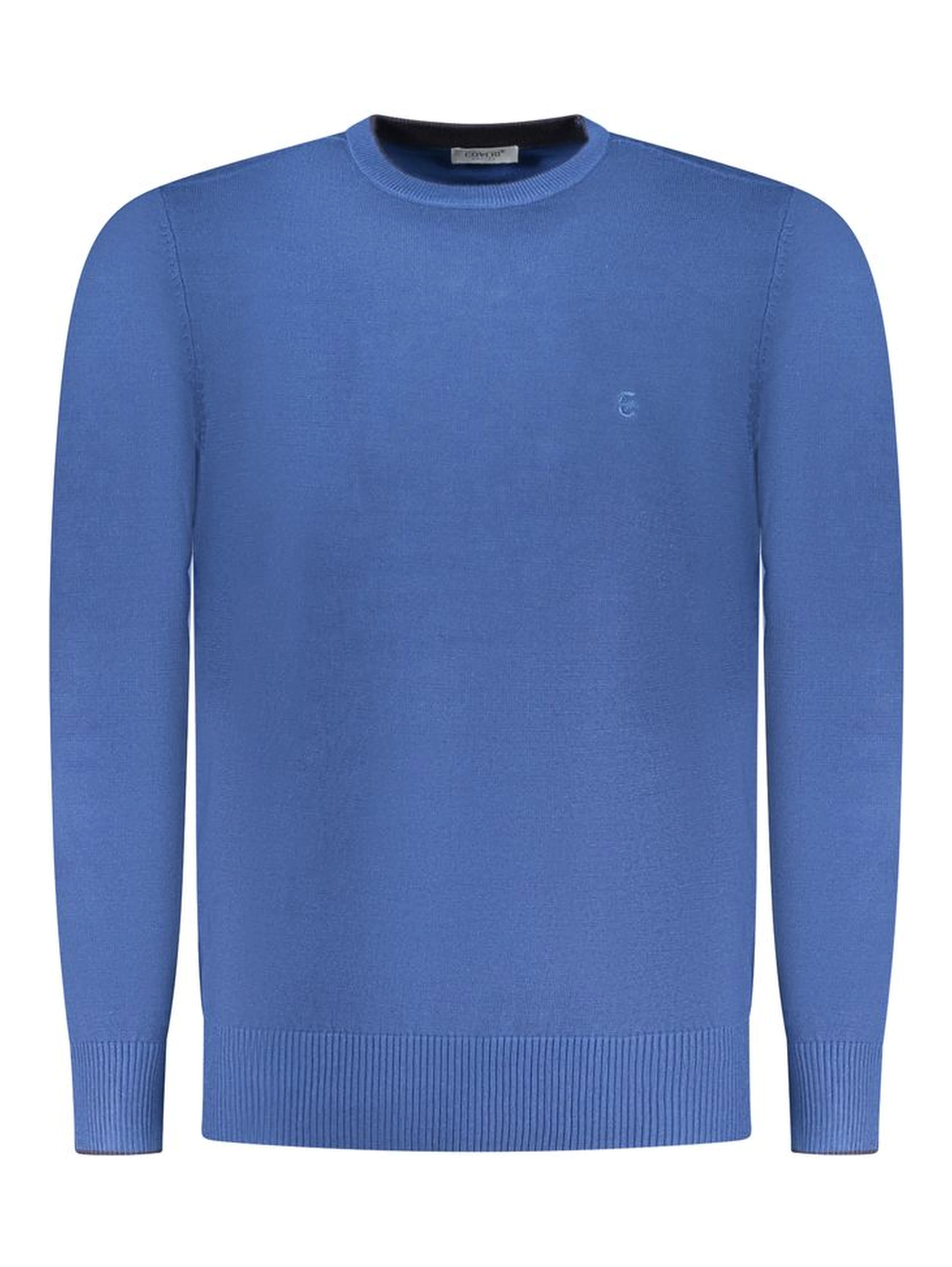 Blue Viscose Men's Sweater