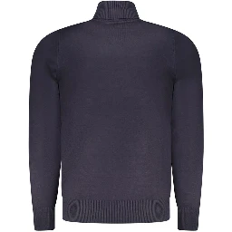 Blu Viscosa Uomo Maglia