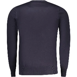 Blu Viscosa Uomo Maglia