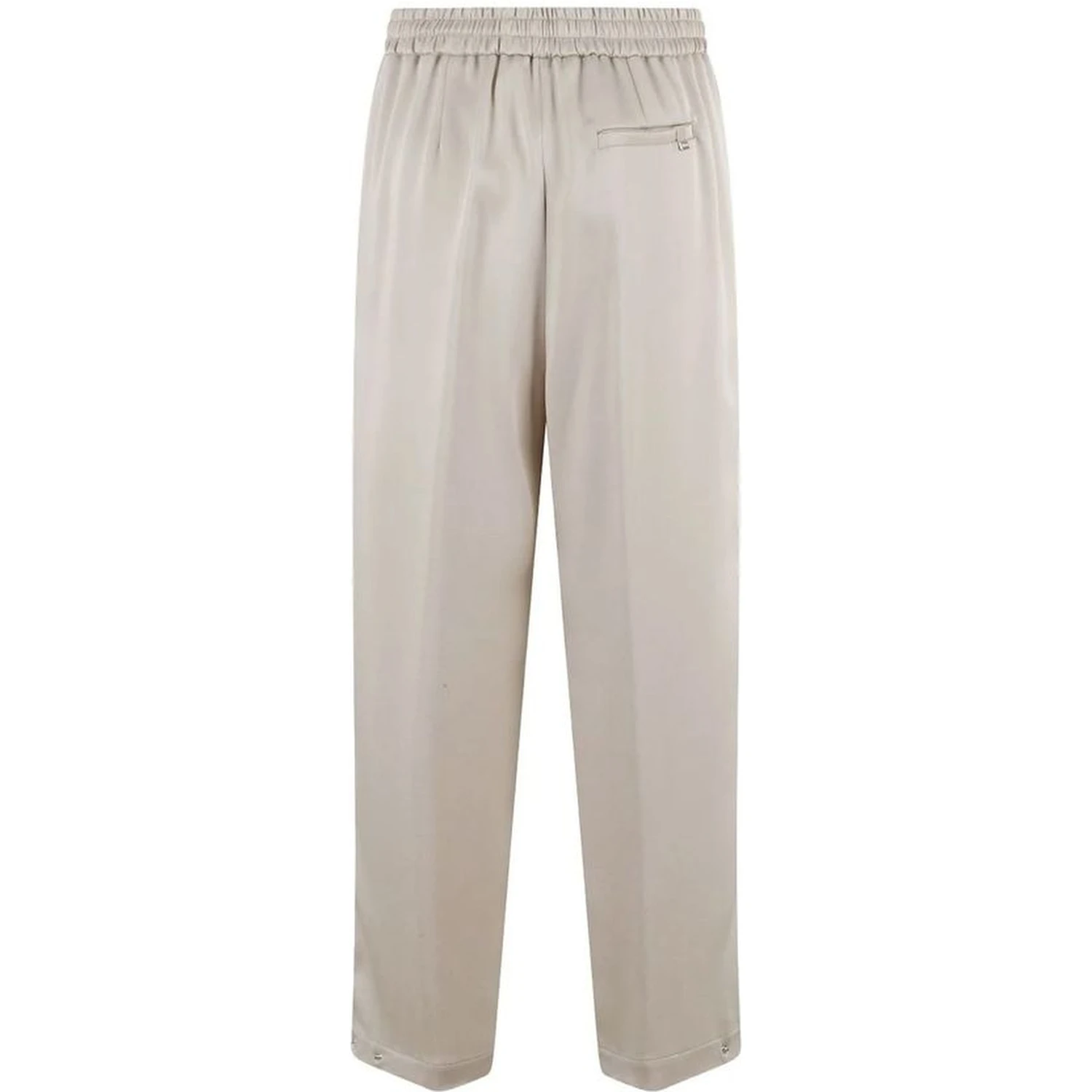 Beige Acetate Casual Pants