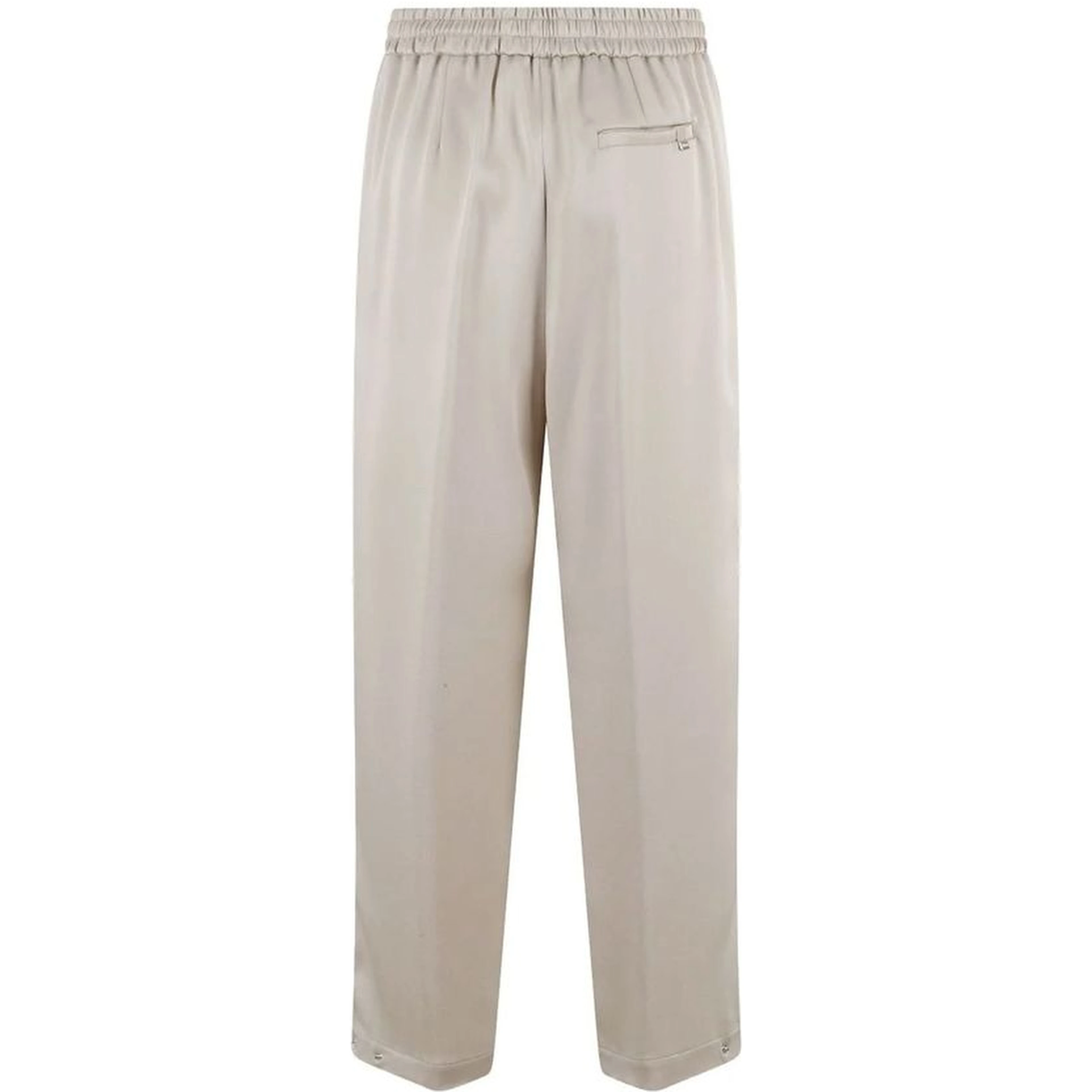 Beige Acetate Casual Pants
