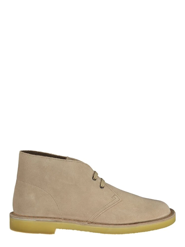 Beige Leather Ankle Boots