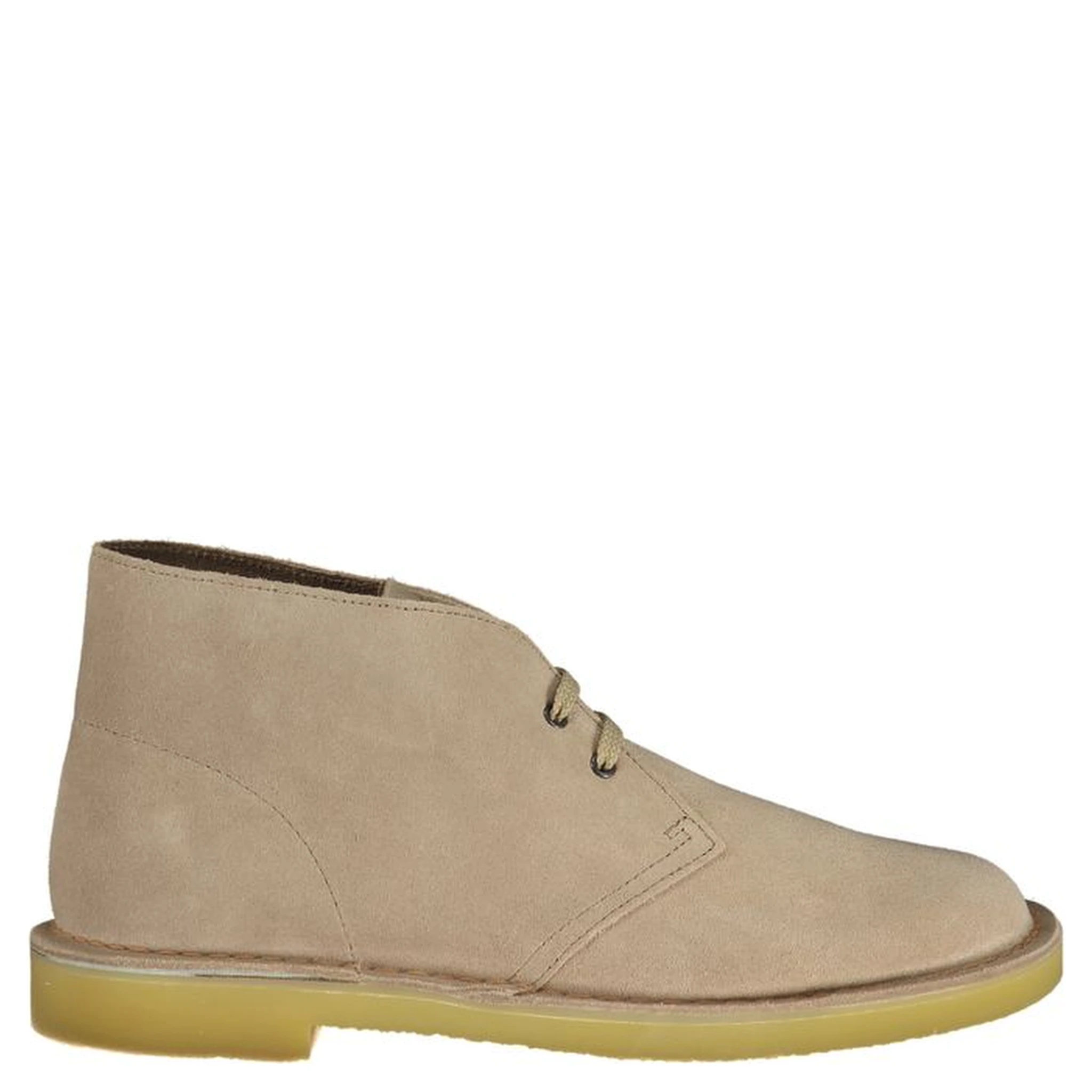 حذاء كاحل من الجلد البيج