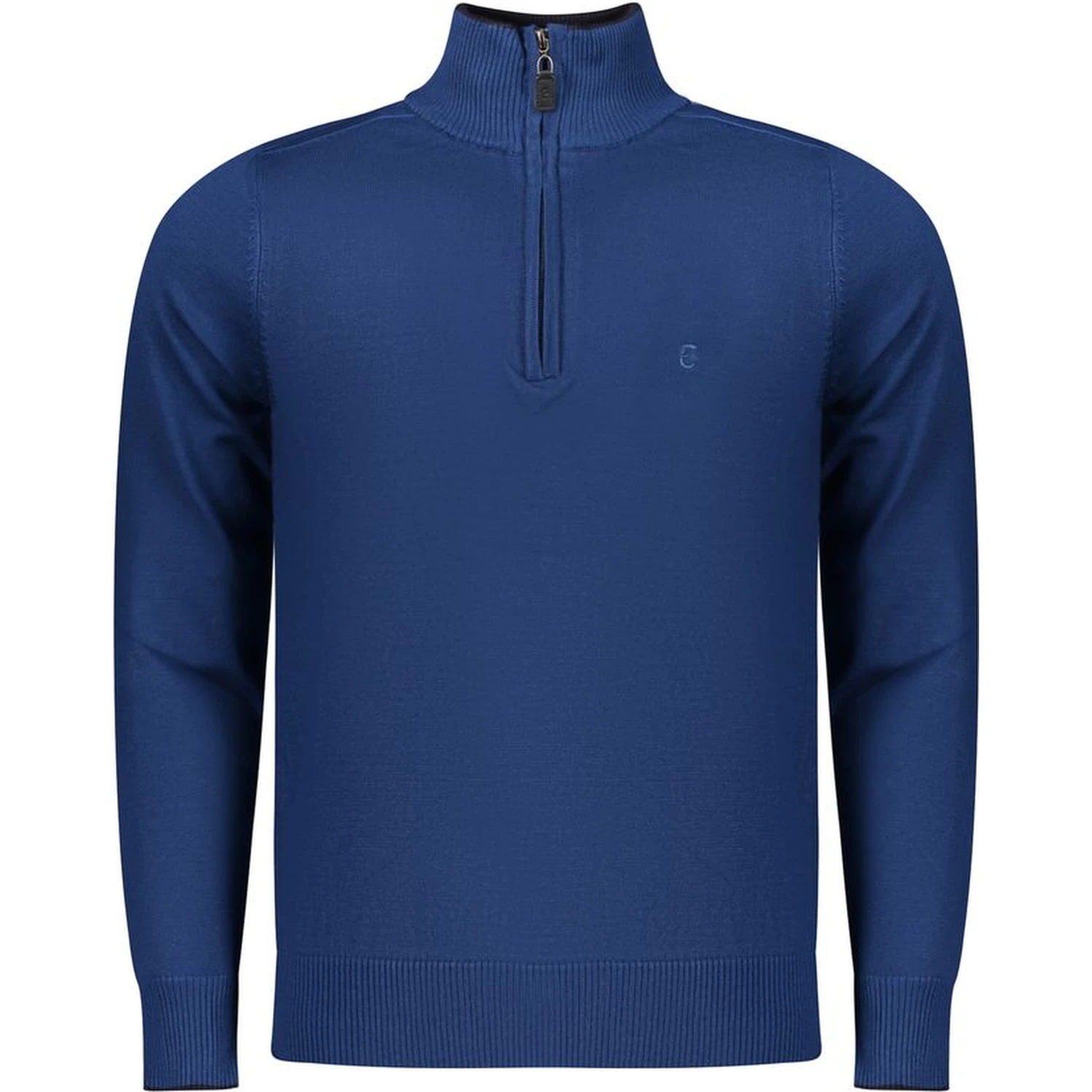 Blue Viscose Men Sweater