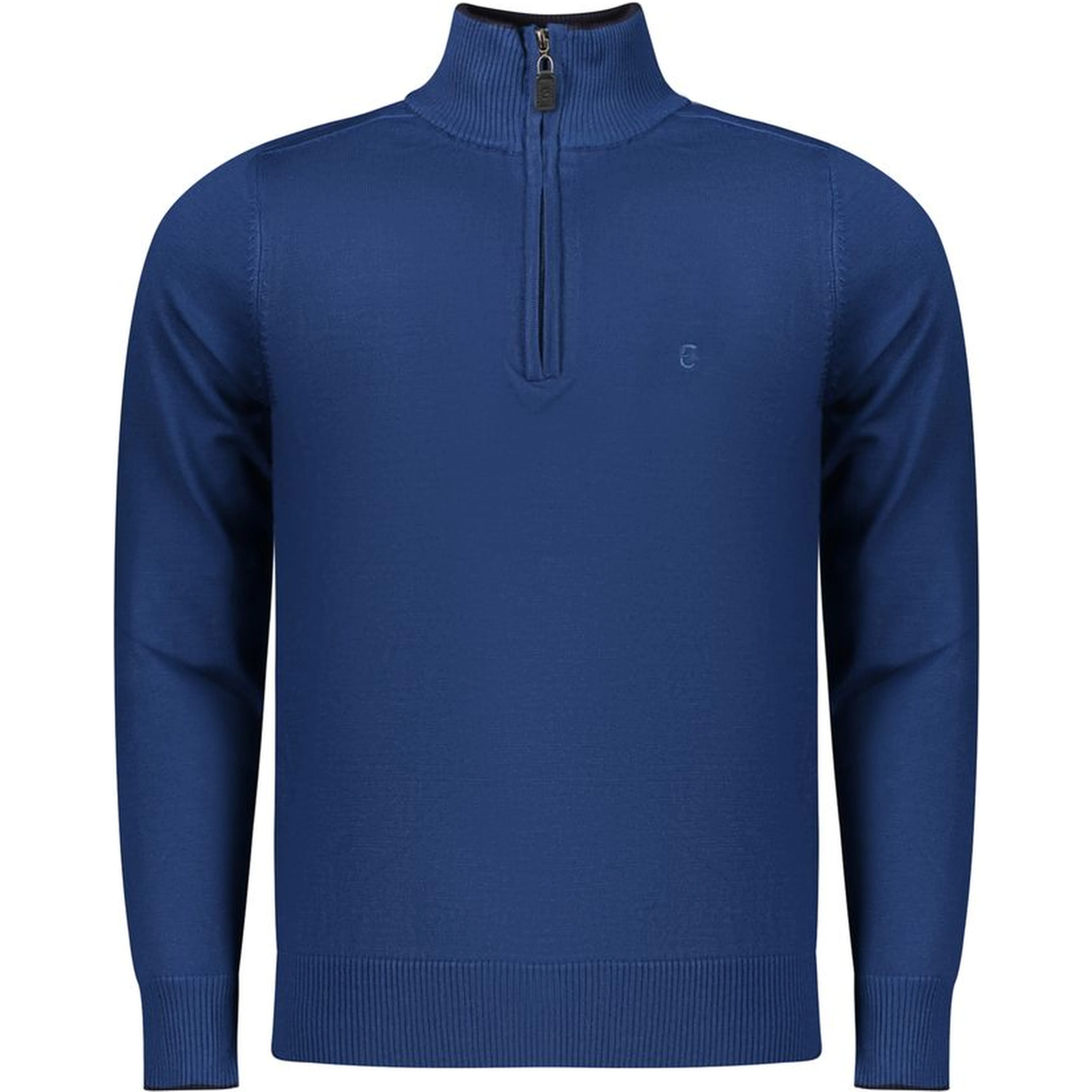 Blue Viscose Men Sweater