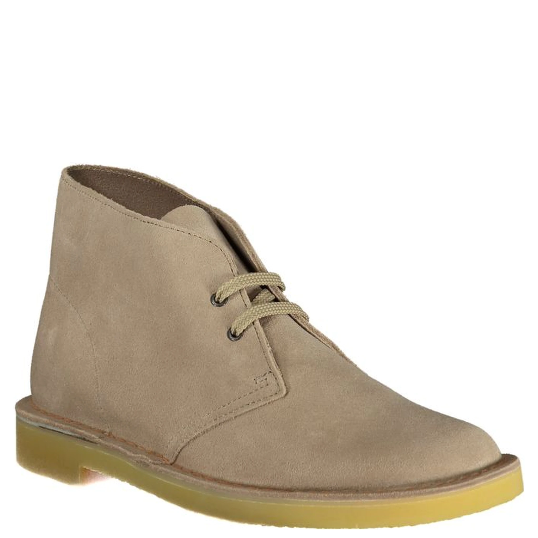 حذاء كاحل من الجلد البيج