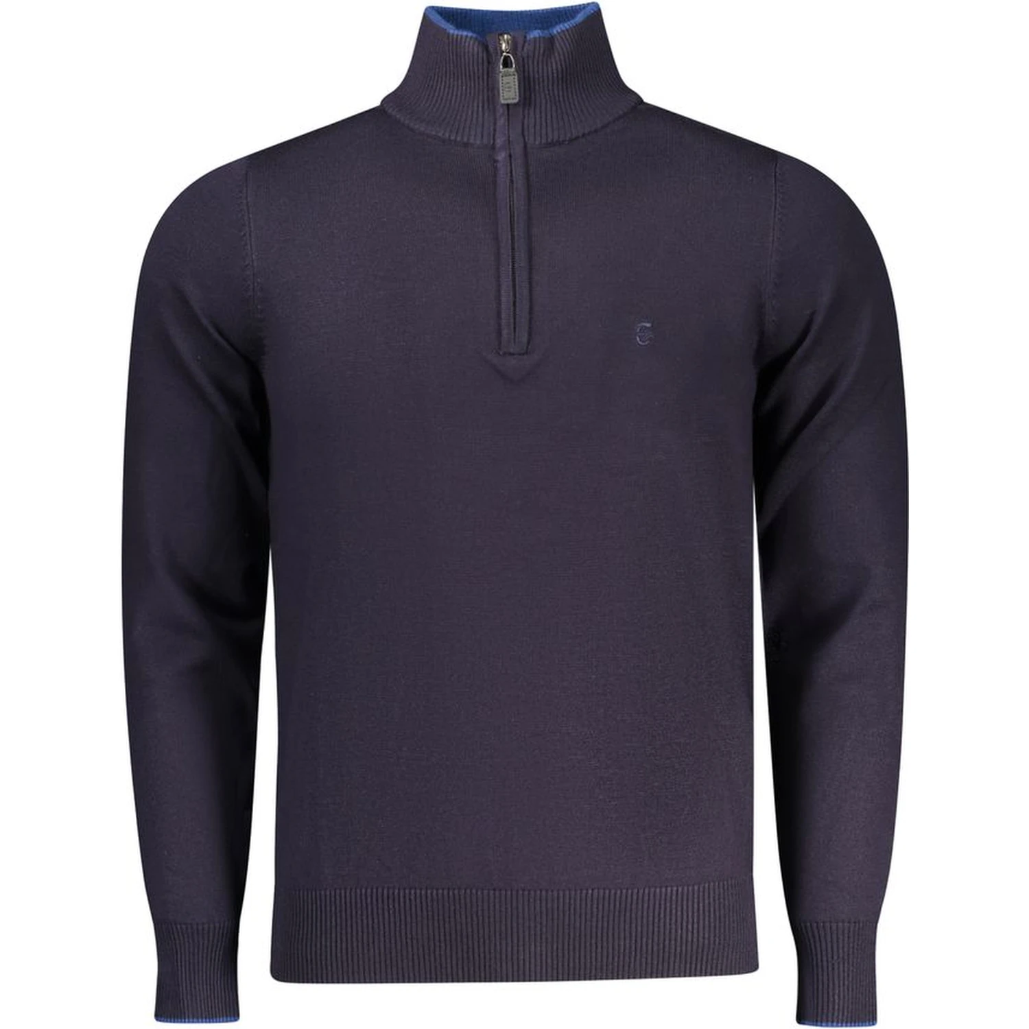 Blue Viscose Men Sweater
