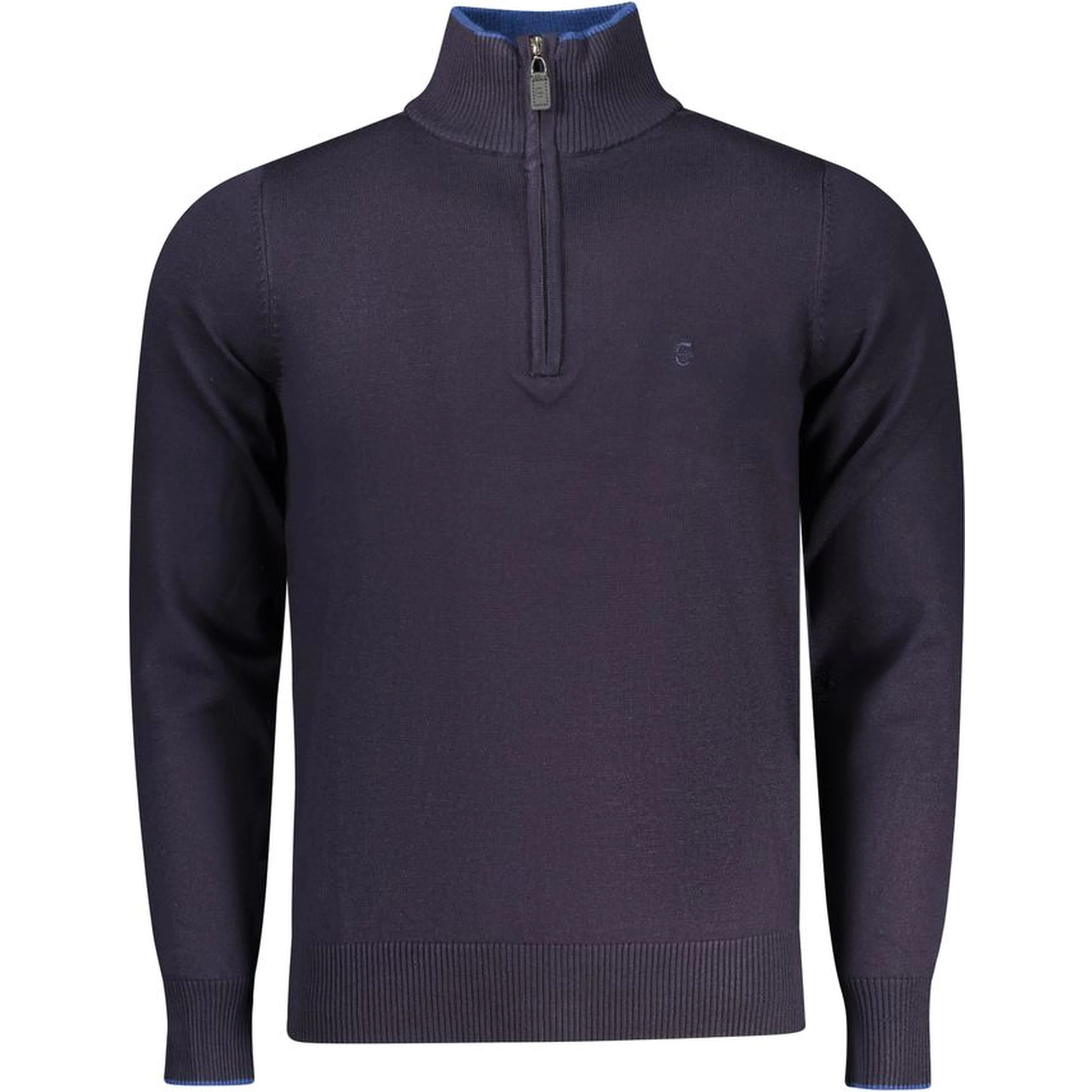 Blue Viscose Men Sweater