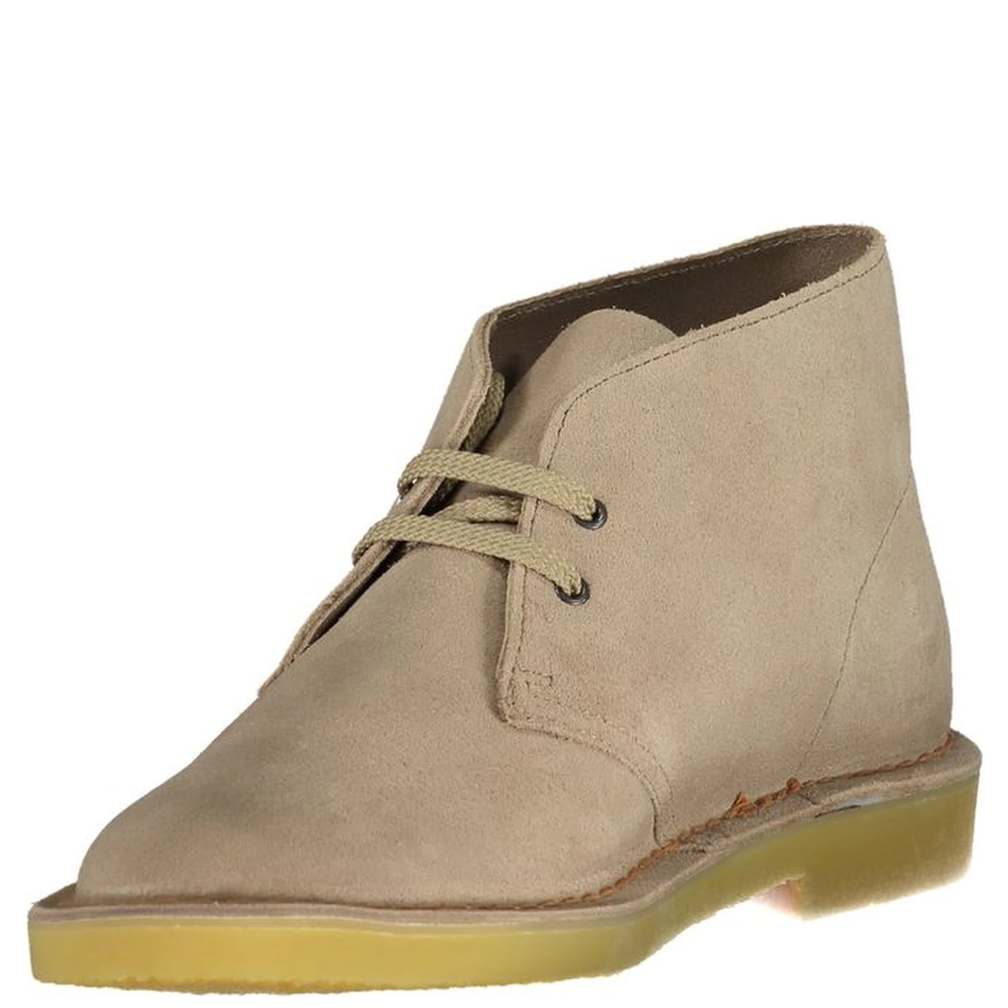 حذاء كاحل من الجلد البيج