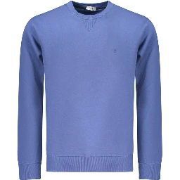 Blue Cotton Men Sweatshirt