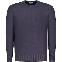 Blu Viscosa Uomo Maglia