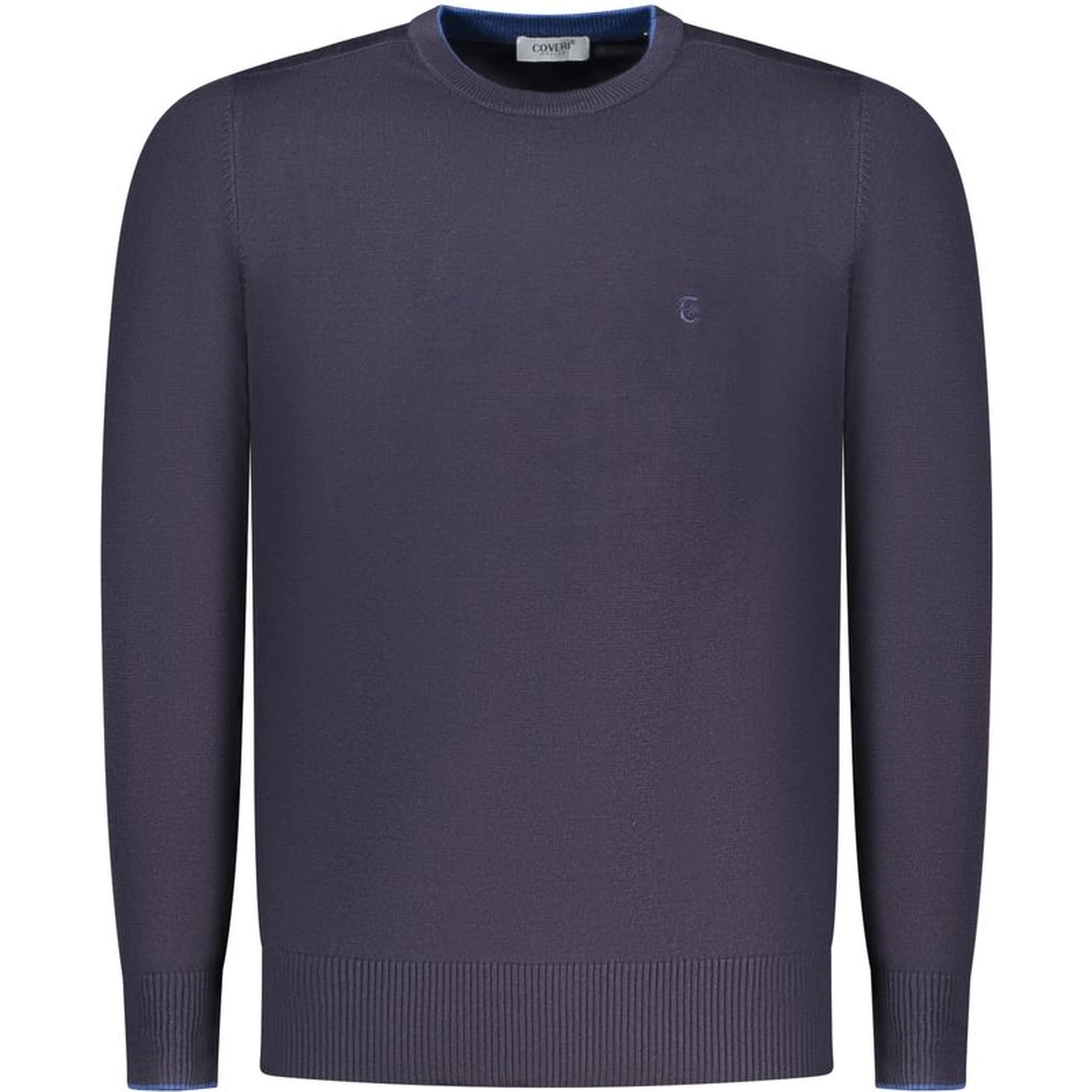 Blu Viscosa Uomo Maglia