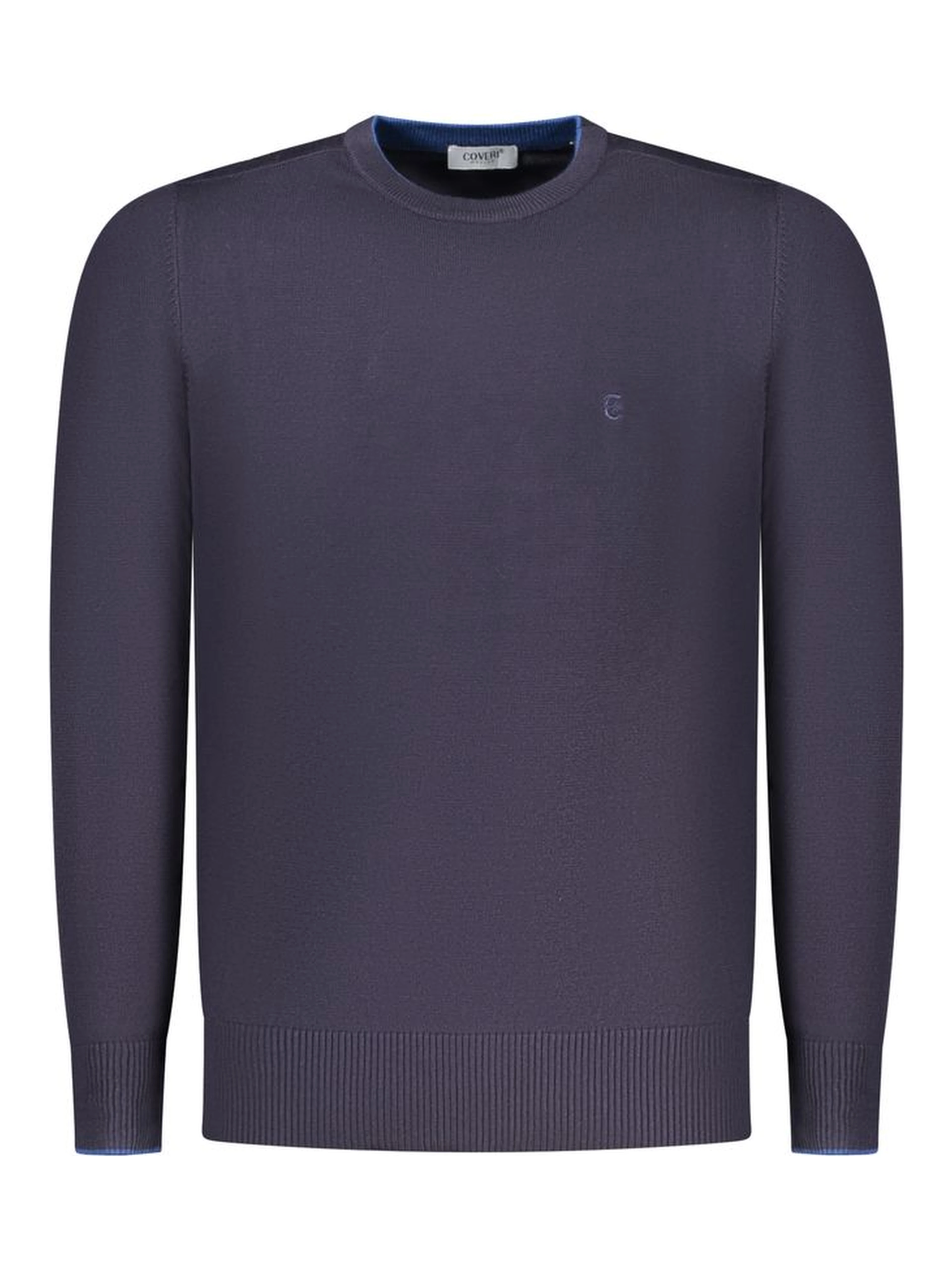 Blu Viscosa Uomo Maglia