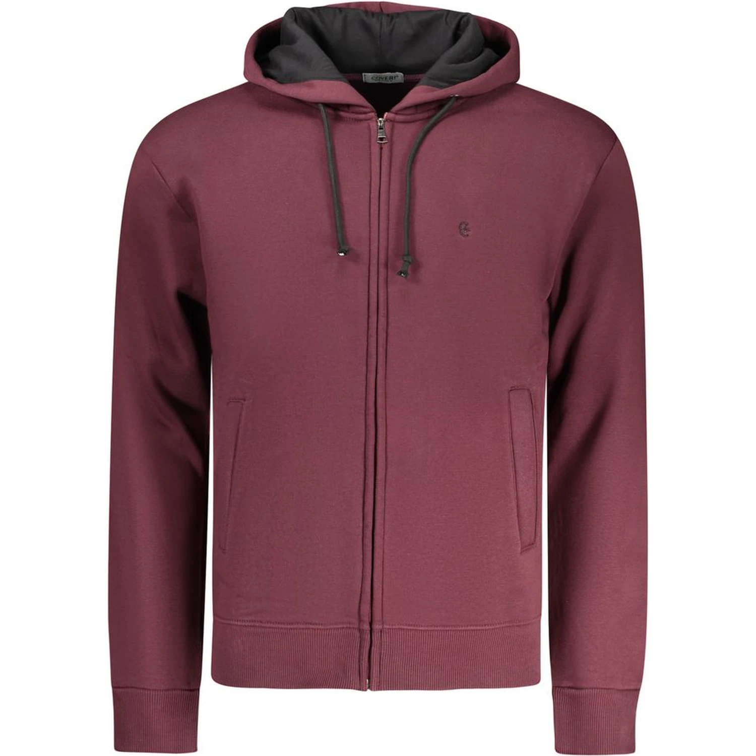 Red Cotton Men's Hooded Sweatshirt