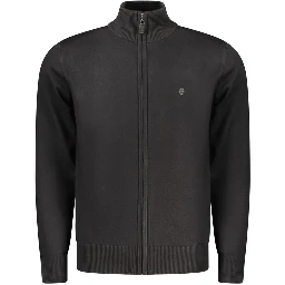 Nero Viscosa Uomo Cardigan