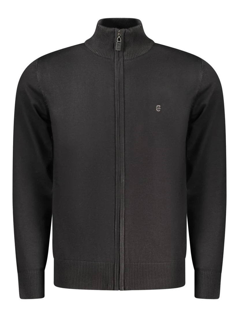 Nero Viscosa Uomo Cardigan