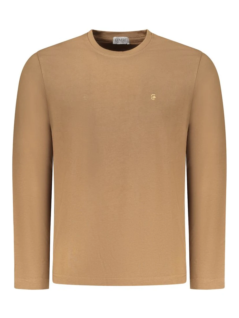 Marrone Cotton Men T-Shirt