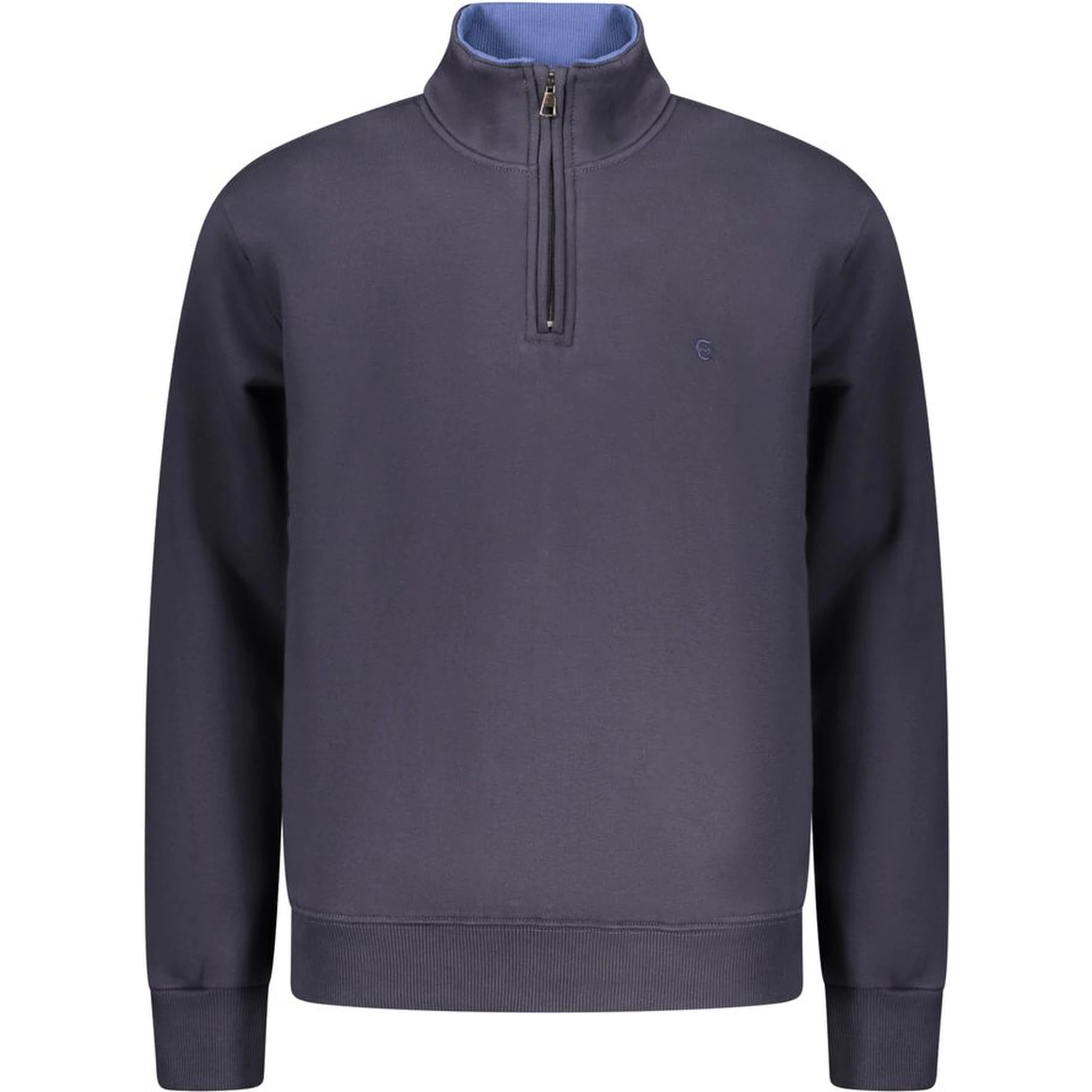 Blue Cotton Men Sweatshirt