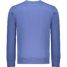 Blue Cotton Men Sweatshirt