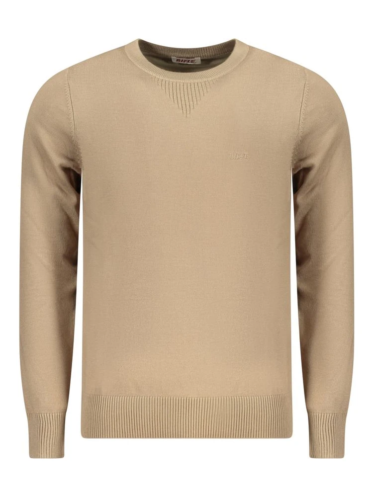 Beige Viscose Men Sweater