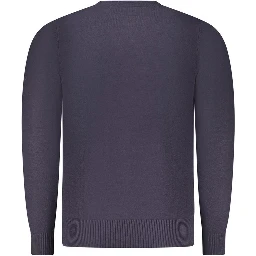 Blu Viscosa Uomo Maglia