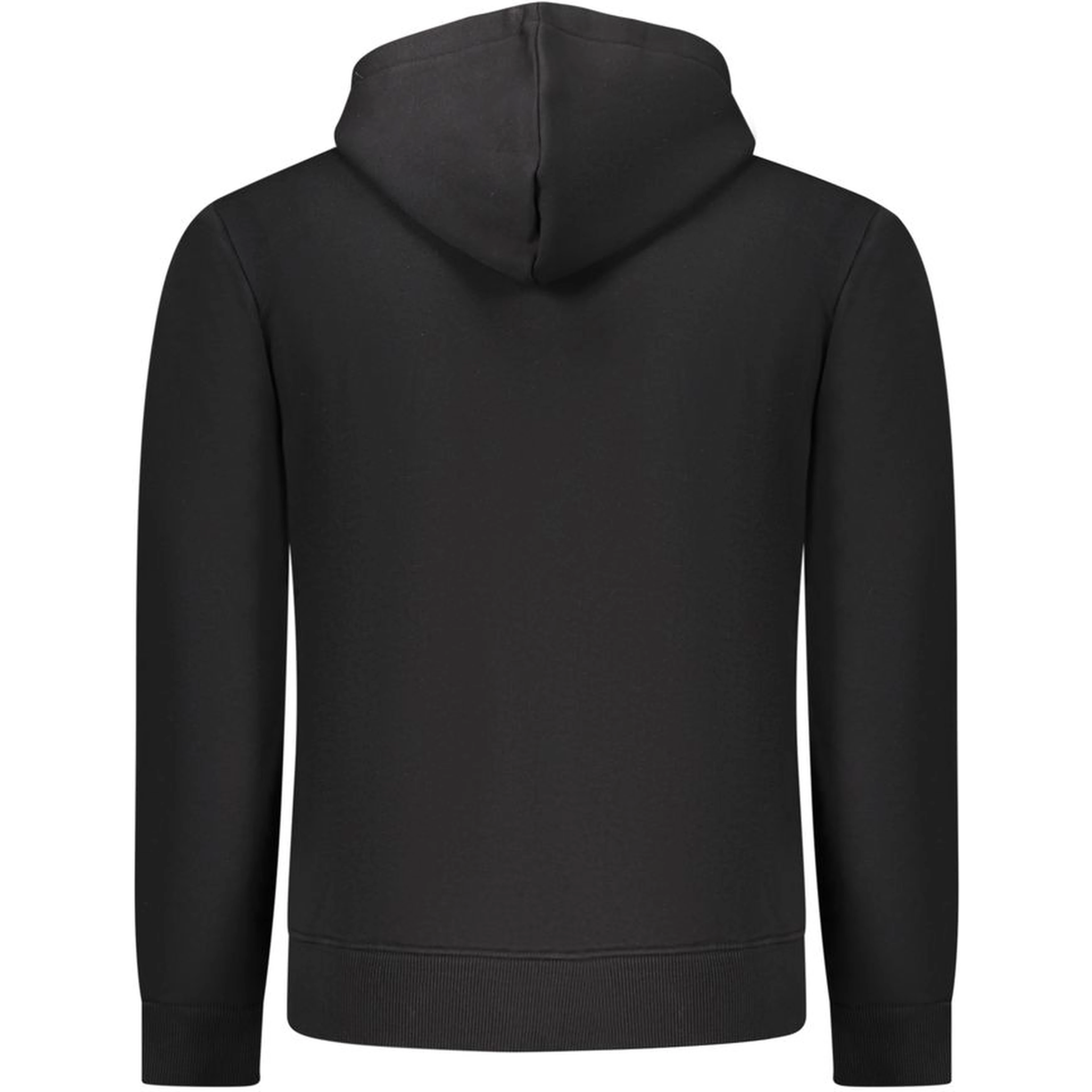 Black Cotton Men's Hooded Sweatshirt