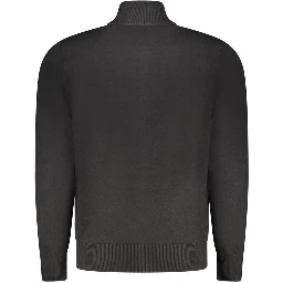 Nero Viscosa Uomo Cardigan